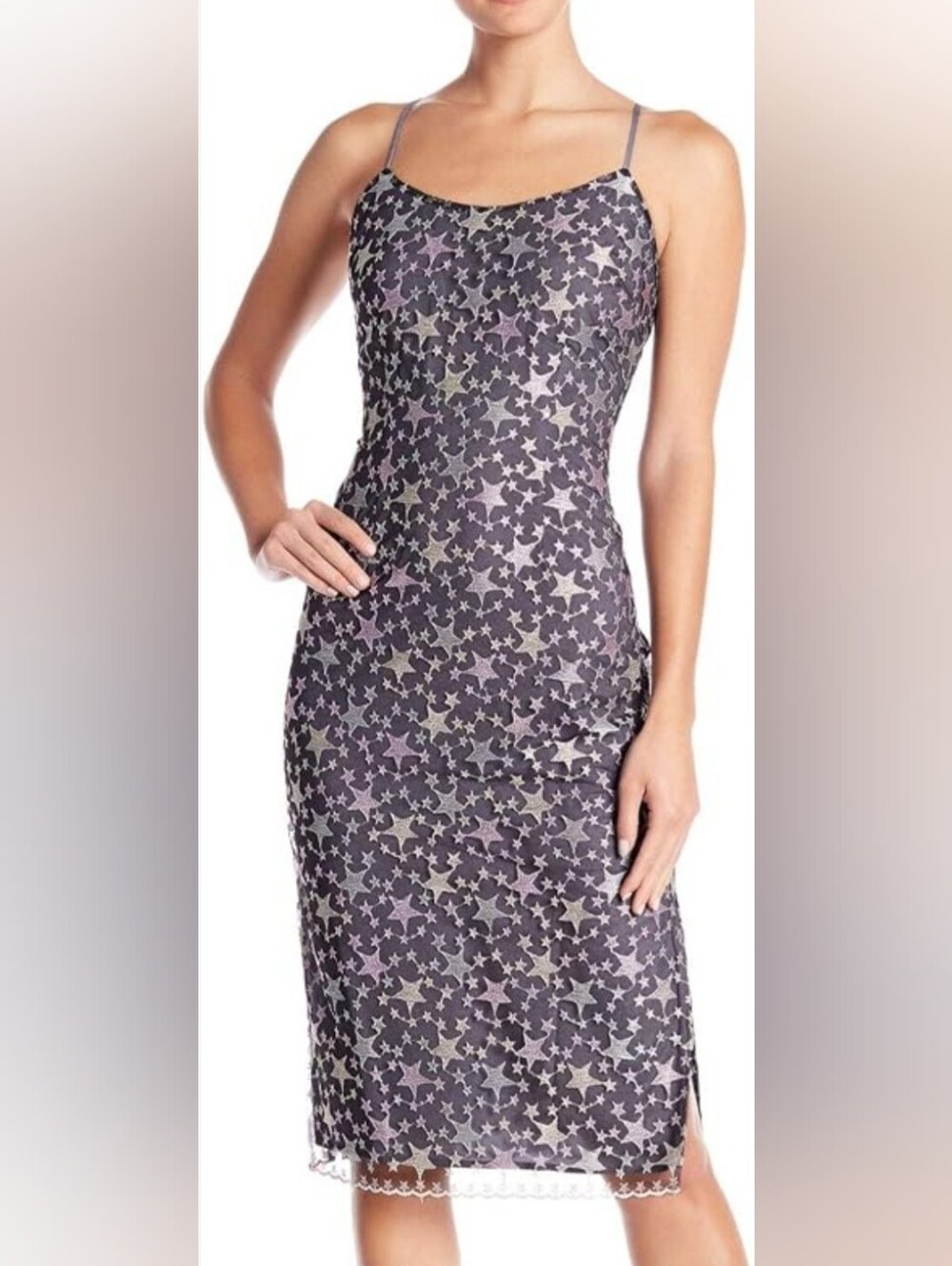 BEBE Women 6 Star Slip Dress